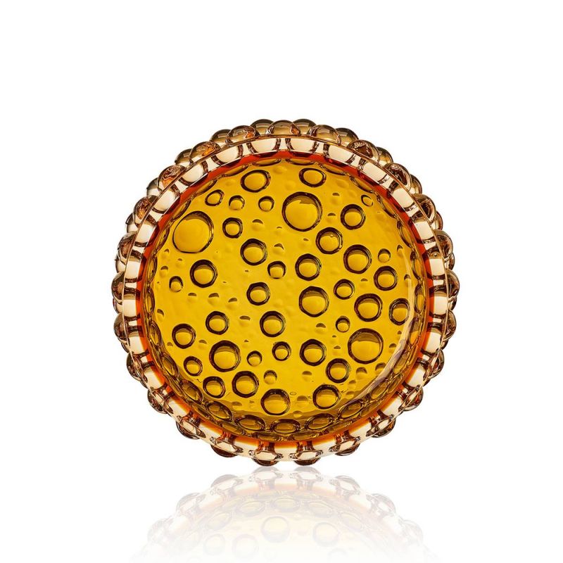 Glassfat Hurricane Boule Plateau - Amber