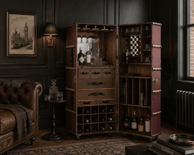 Hovedbilde Barskap - Stateroom Bar, Burgundy