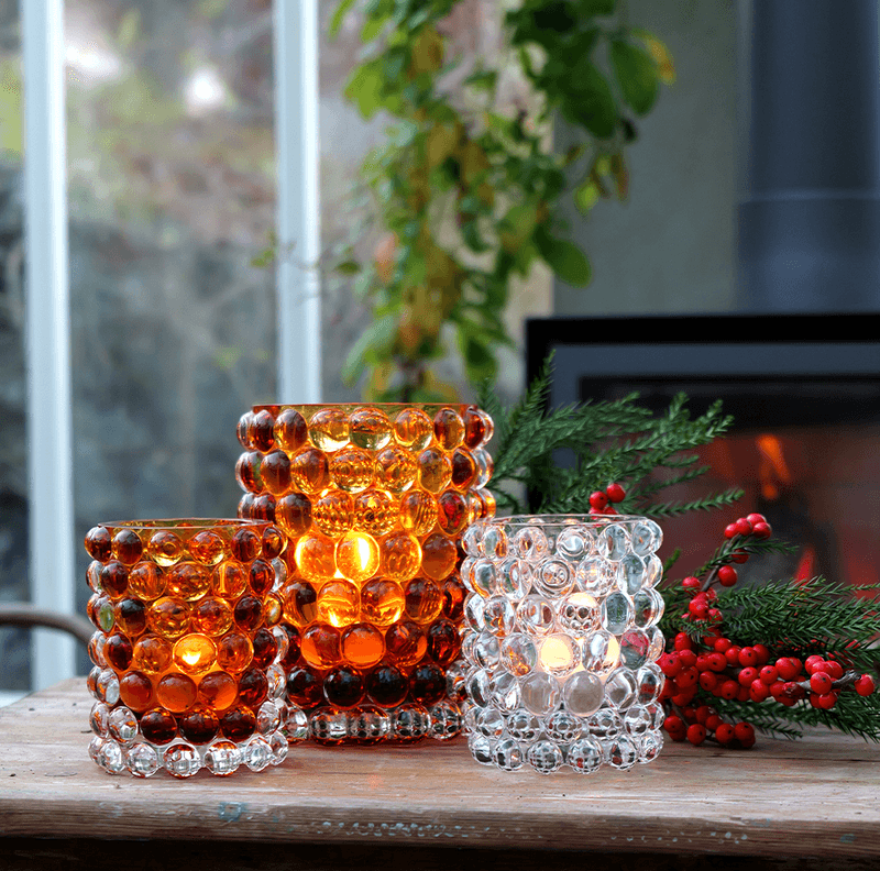Lyslykt Hurricane Lamp Boule Large - Amber