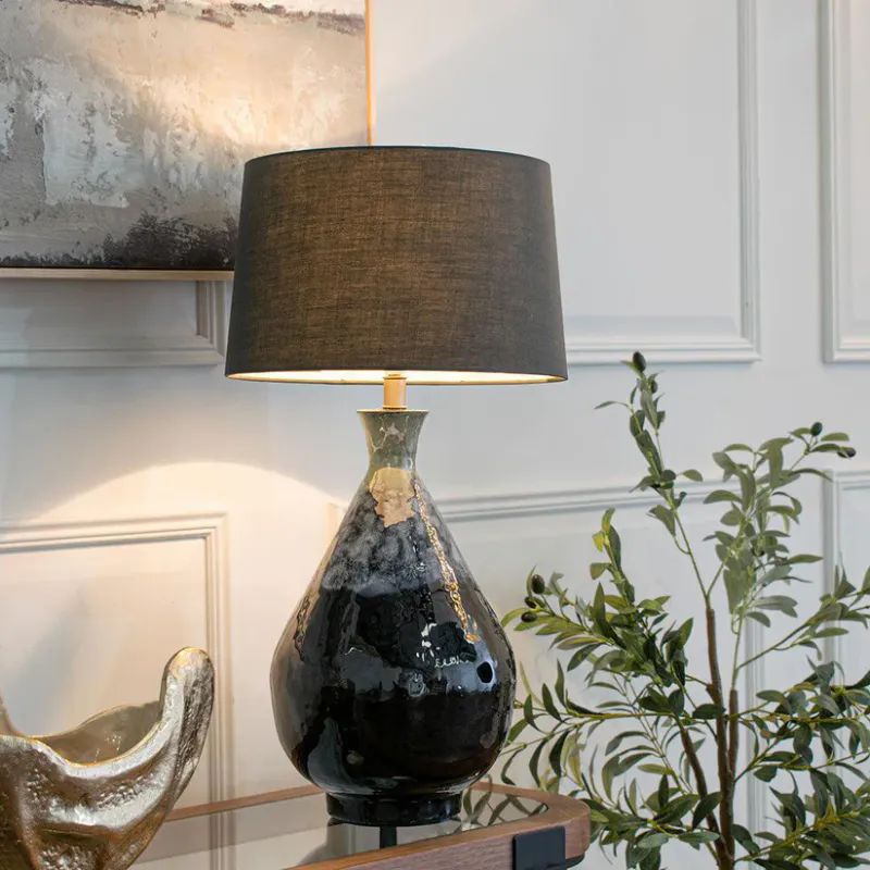 Aketa Blue Glaze - Bordlampe (uten skjerm)