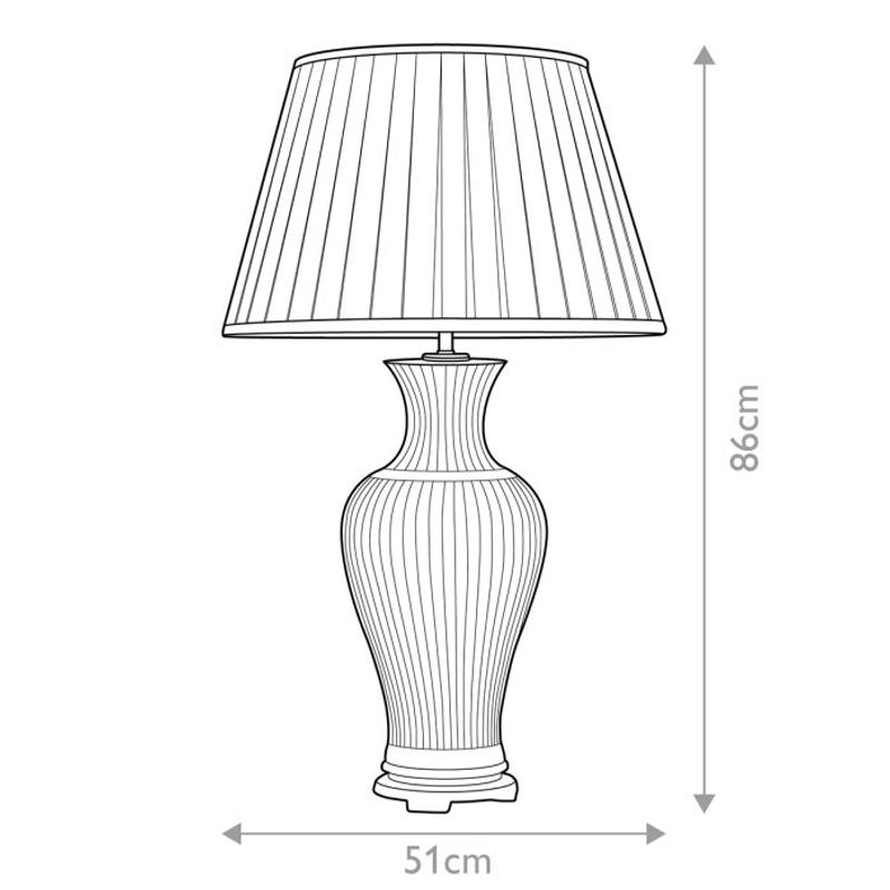Dalian - Bordlampe m/kremhvit skjerm
