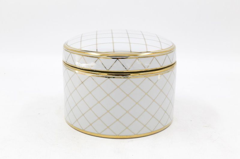 Arezzo Medium - Keramisk boks m/gulldetaljer