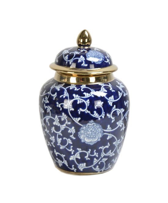 Hovedbilde Bleu & Blanc Potiche - Keramisk urne m/lokk