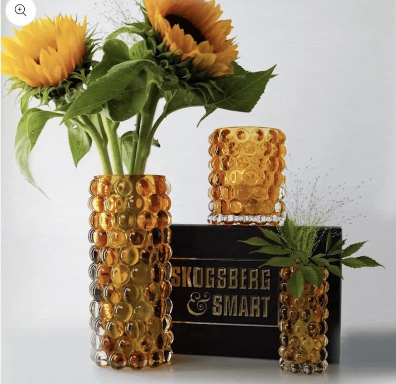 Vase Hurricane Boule - Amber