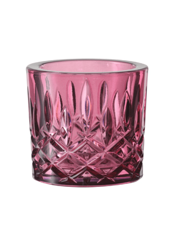 Noblesse - Telysholder i glass, Berry 2pk