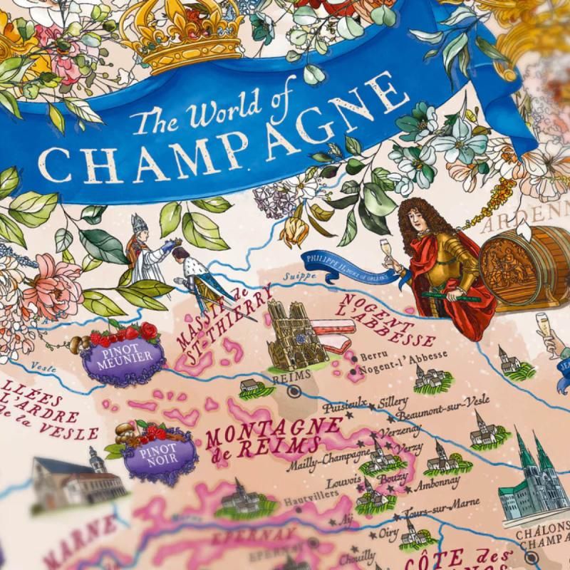 Champagne - Vinpuslespill 1000 brikker